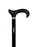 Classy Canes Black and White Swirl Handle on Black Shaft-Classy Walking Canes