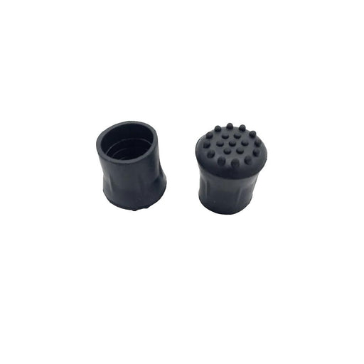 1" Extra Grip Black Rubber Replacement Cane Tips - 2 Pack-Classy Walking Canes