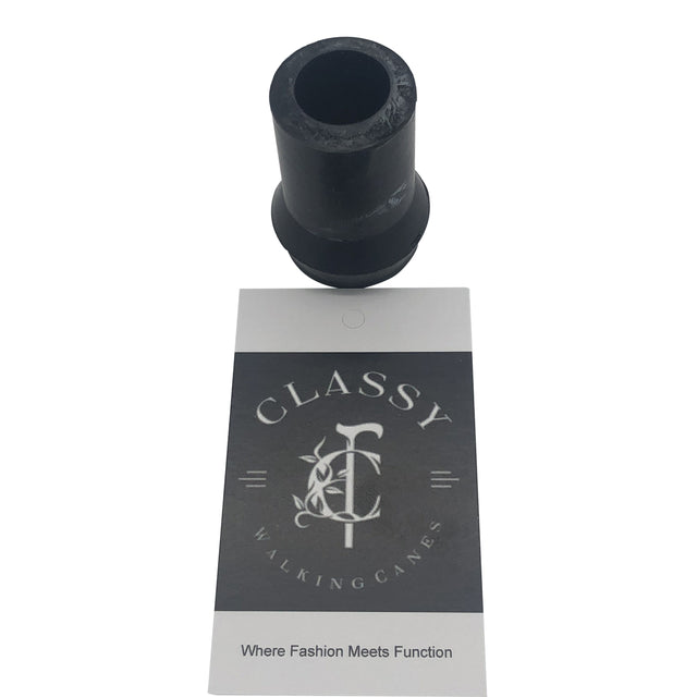 Classy Canes British Style Black Rubber Ferule 25mm or 1 Inch-Classy Walking Canes