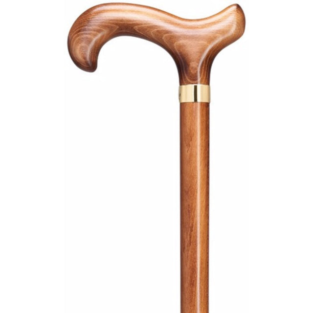 Classy Walking Cane Hercules Extra Wide Derby Handle Walnut 500 lbs-Classy Walking Canes