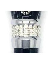 Classy Walking Canes Adjustable Elegant Black With Rhinestone Collar-Classy Walking Canes