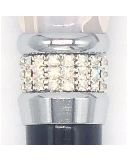 Classy Walking Canes Adjustable Elegant Black and White Rhinestone Collar-Classy Walking Canes