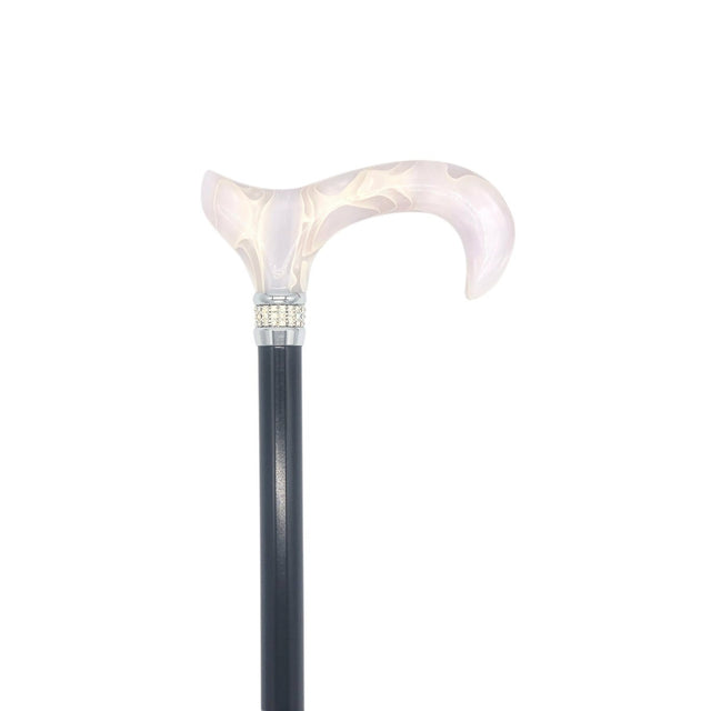 Classy Walking Canes Adjustable Elegant Black and White Rhinestone Collar-Classy Walking Canes