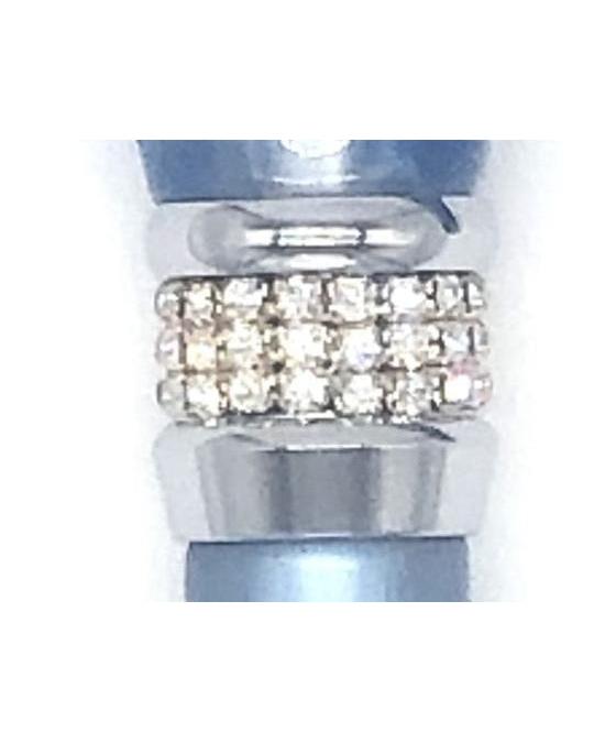 Classy Walking Canes Adjustable Elegant Blue with Rhinestone Collar-Classy Walking Canes