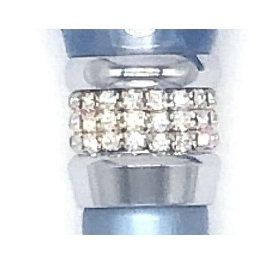 Classy Walking Canes Adjustable Elegant Blue with Rhinestone Collar-Classy Walking Canes