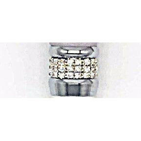 Classy Walking Canes Adjustable Elegant Shinny White with Rhinestone Collar-Classy Walking Canes