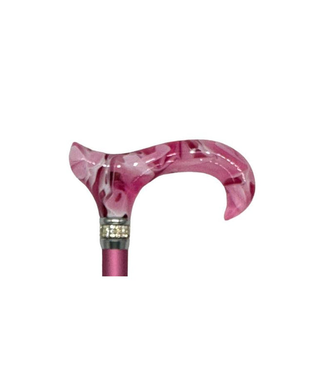 Classy Walking Canes Adjustable Fashionable Pink Rhinestone Collar-Classy Walking Canes