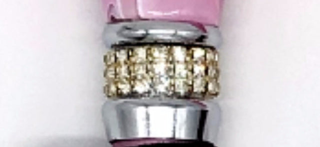 Classy Walking Canes Folding Pink Diamond and Pearls-Classy Walking Canes