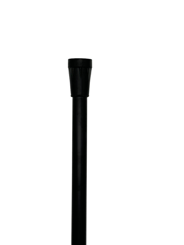 Ladies Black Fritz Handle and Shaft with Silver Collar-Classy Walking Canes