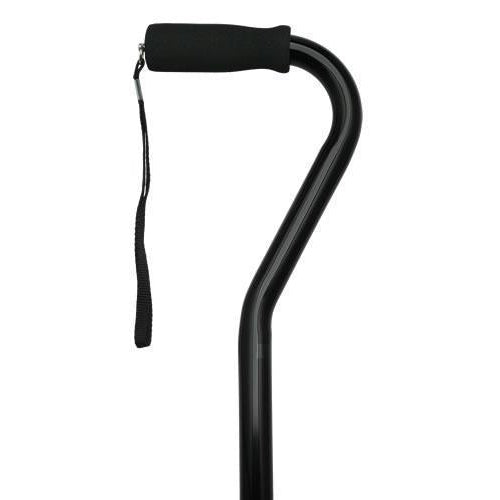 Men's Offset in Solids Black-Classy Walking Canes