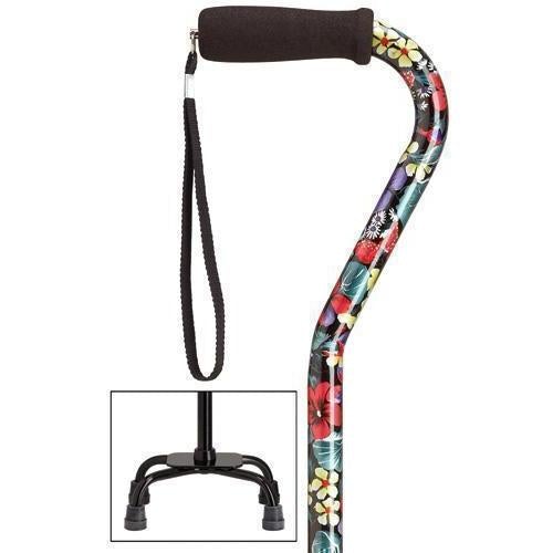 Night Flowers Fashion Quad-Cane Small-Classy Walking Canes