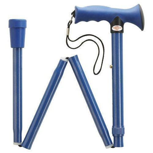 Overmold Ergonomic Folding Cane in Blue-Classy Walking Canes