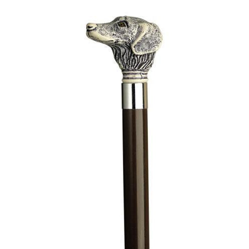 Retriever Dog Head Walnut-Classy Walking Canes