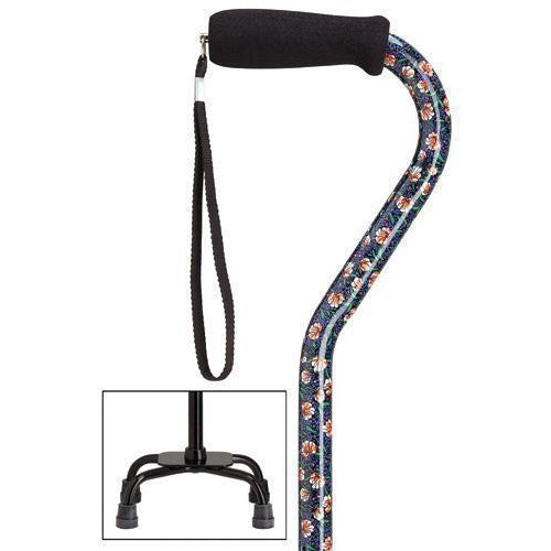 Trumpet Vine Fashion Quad-Cane Small Base-Classy Walking Canes