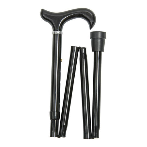 Extra Tall Folding Derby in Black-Classy Walking Canes