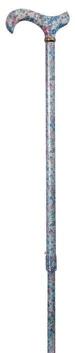 Tea Party in Muted Floral with Derby Handle-Classy Walking Canes