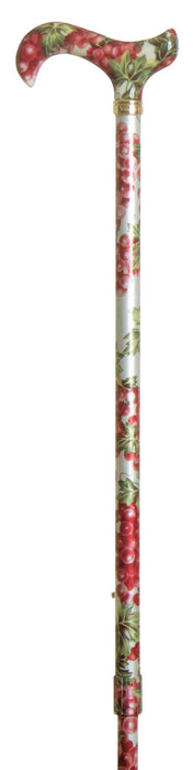 Tea Party in Red Grapes with Derby Handle-Classy Walking Canes