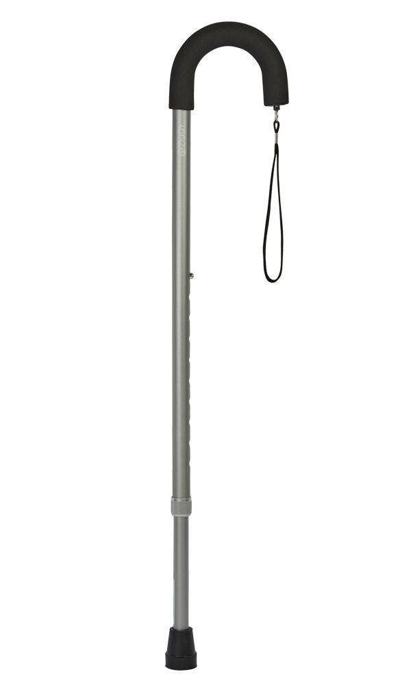 Ziggy Crook Adjustable Cane in Grey-Classy Walking Canes