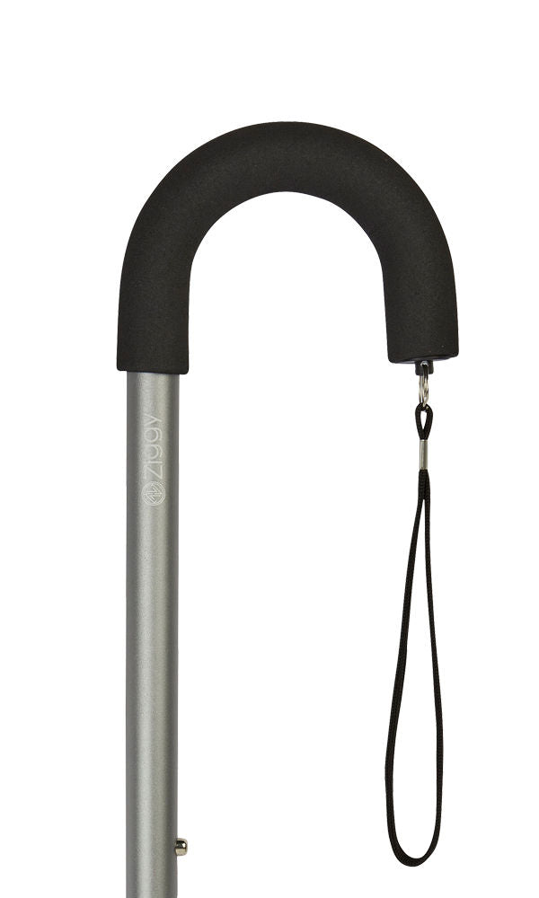 Ziggy Crook Adjustable Cane in Grey-Classy Walking Canes