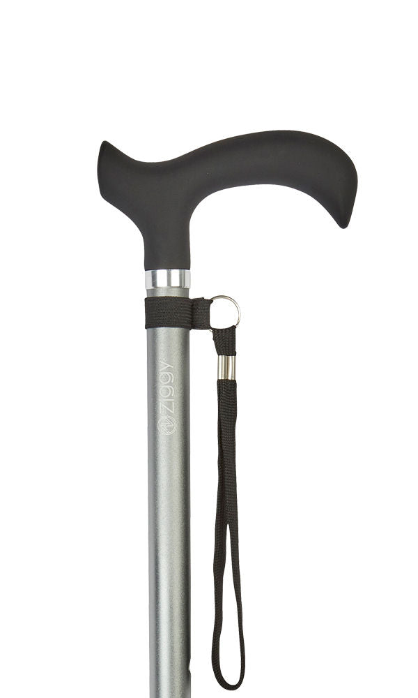 Ziggy Derby Adjustable Cane in Soft Grey-Classy Walking Canes