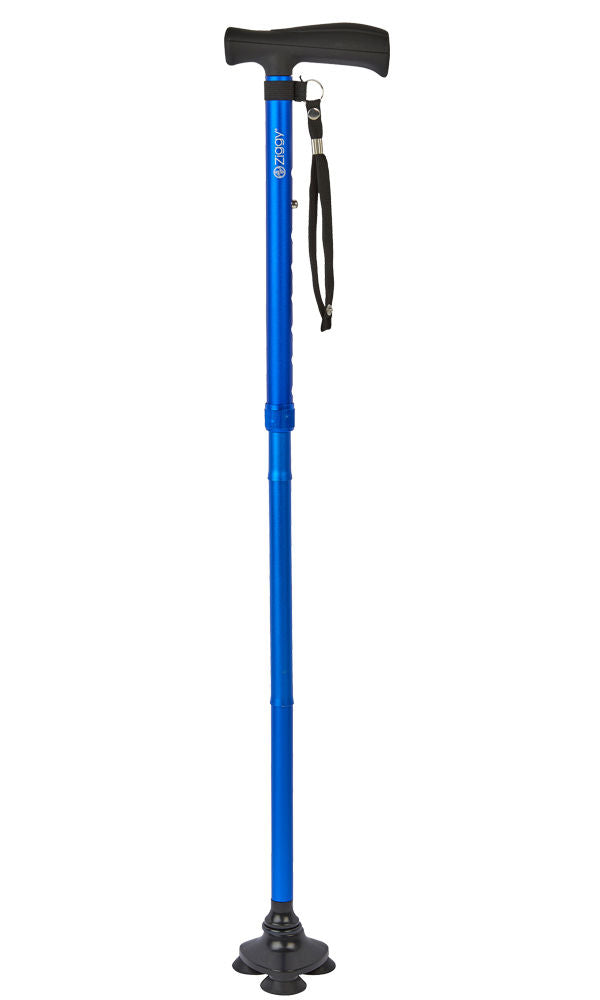Ziggy Tribase Folding Stick in Blue-Classy Walking Canes