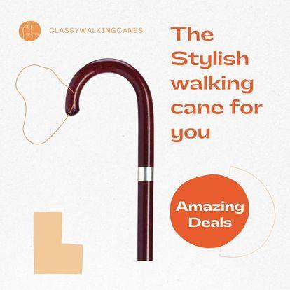Mens Crook Style Handle-Classy Walking Canes