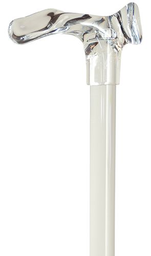 Clear Lucite Contour Handle for Right Hand