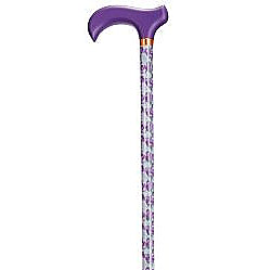 Purple Crocus Adjustable Walking Cane