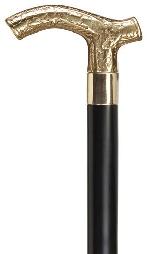 Brass Ladies Derby with Black Shaft-Classy Walking Canes