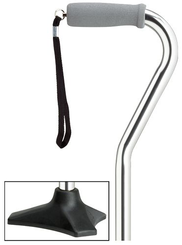 Able Tri Pod Cane in Silver Finish-Classy Walking Canes