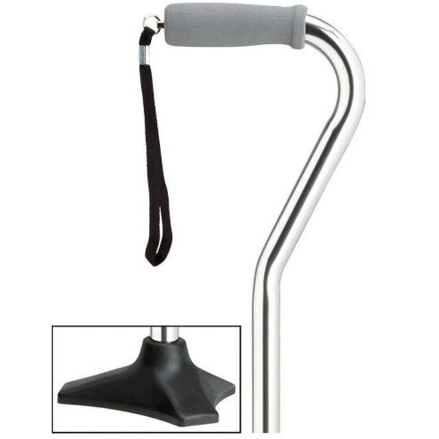Able Tri Pod Cane in Silver Finish-Classy Walking Canes