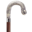 Acorn Crook with Walnut Shaft in Antique Scrimshaw-Classy Walking Canes
