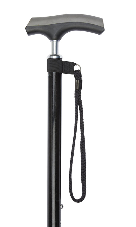 Adjustable Cane in Black with Comfy Grip Handle-Classy Walking Canes