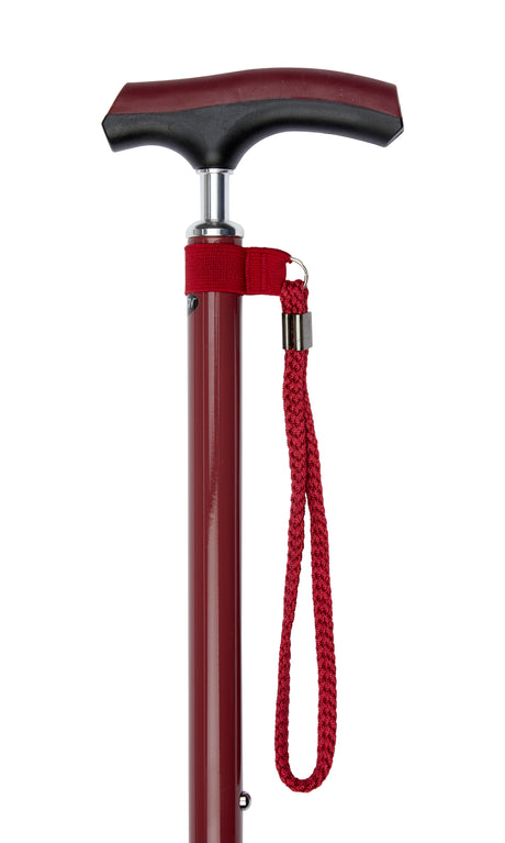 Adjustable Cane in Red with Comfy Grip Handle-Classy Walking Canes