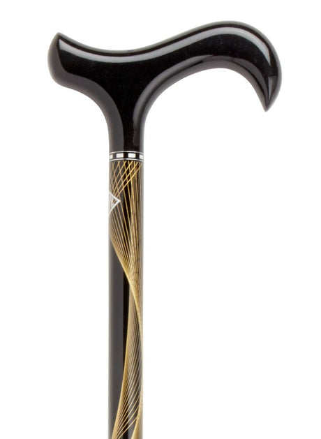 Adjustable Carbon Unisex Rally Sport Black Derby-Classy Walking Canes