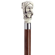 Afghan Man's Head with Walnut Shaft in Antique Scrimshaw-Classy Walking Canes