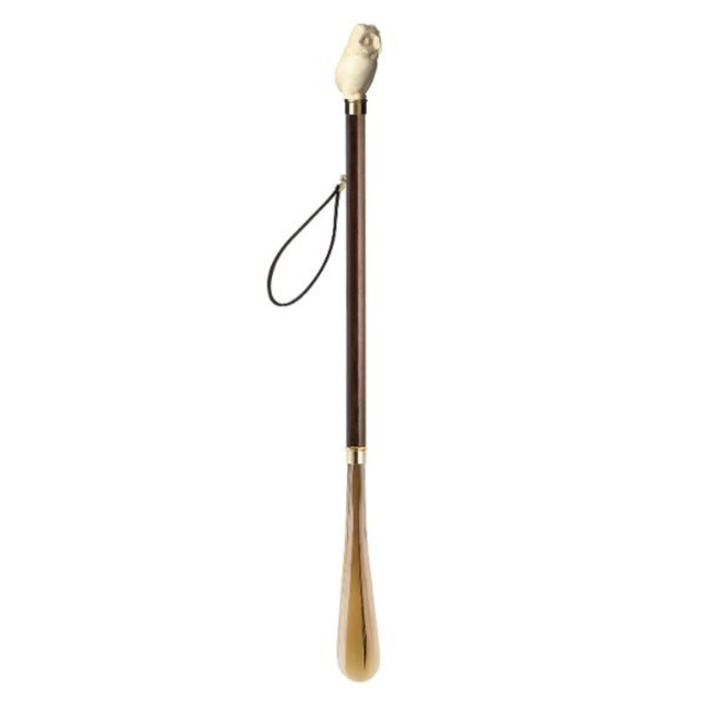 Barn Owl Shoehorn with Ivory Effect Head and Beechwood Shaft-Classy Walking Canes