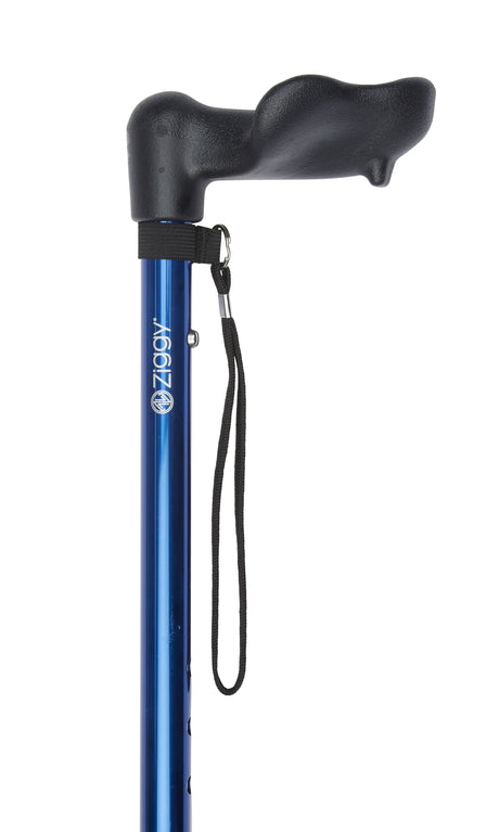 Anatomical Marbled Adjustable Walking Stick - Right Handed