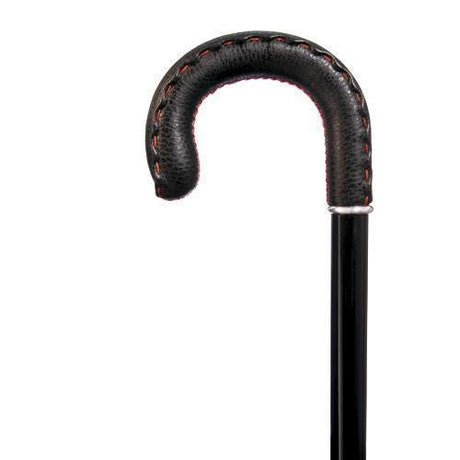 Bond Street Black Leather Calf-Classy Walking Canes
