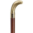 Brass King Cobra with Walnut Shaft-Classy Walking Canes