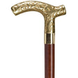 Brass Men's Derby with Walnut Shaft-Classy Walking Canes