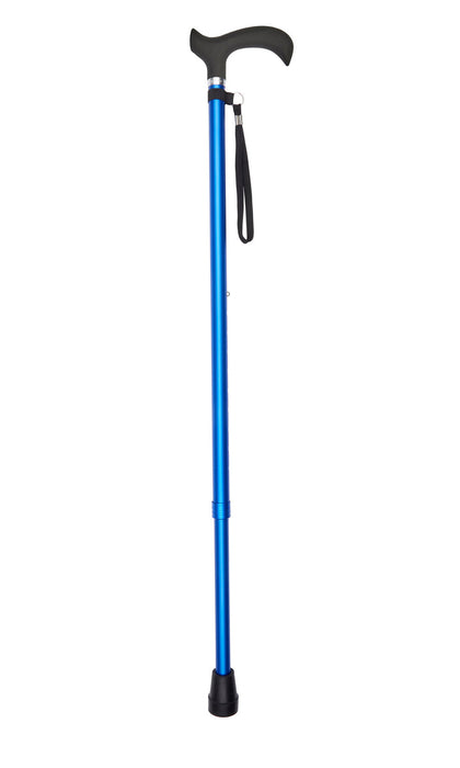 Ziggy Extra Tall Derby Adjustable Cane in Blue-Classy Walking Canes