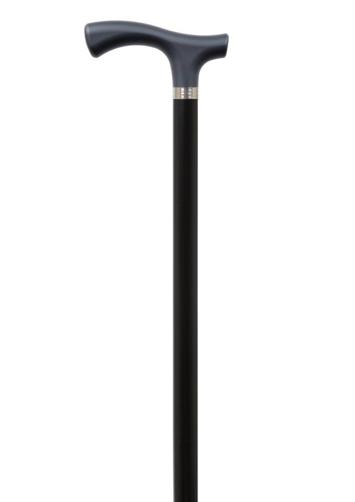 Bastón con mango Fritz de silicona suave al tacto en color negro - Bastones para caminar con clase