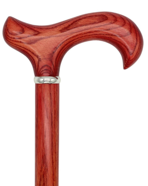 Classy Walking Cane in Tuscan Sienna Red with Derby Handle-Classy Walking Canes