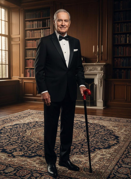 Classy Cane with Coconut Red Derby Handle in Italian Leather-Classy Walking Canes