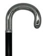 Classy Chrome Crook Handle with Adjustable Shaft from Italy-Classy Walking Canes