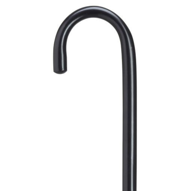Classy Walking Cane 7/8 inch Tall Crook in Black-Classy Walking Canes