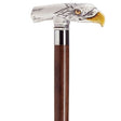 Eagle Head with Walnut Shaft in Antique Scrimshaw-Classy Walking Canes