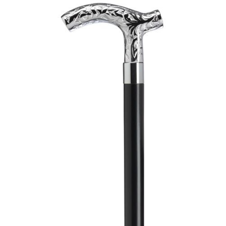 Embossed Chrome Derby Handle-Classy Walking Canes