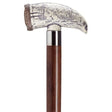 Embossed Whale Tooth with Walnut Shaft in Antique Scrimshaw-Classy Walking Canes